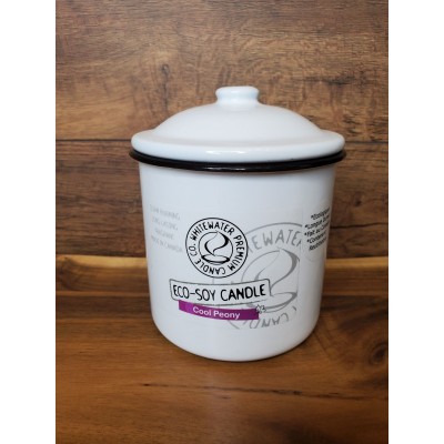 ECO-SOY Candle -  COOL PEONY 18oz -  White Water Candle